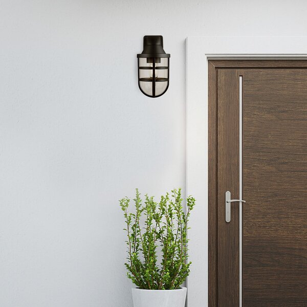 Searchlight Aplică de exterior X Seaside, negru, IP44, reglabil, Negru, Plastic, Modern