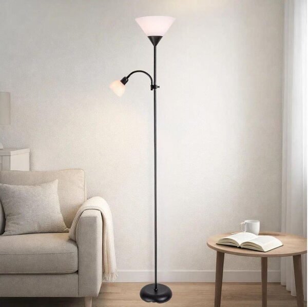 Brilagi - Lampadar ARIANA 1xE27/100W/230V + 1xE14/25W negru