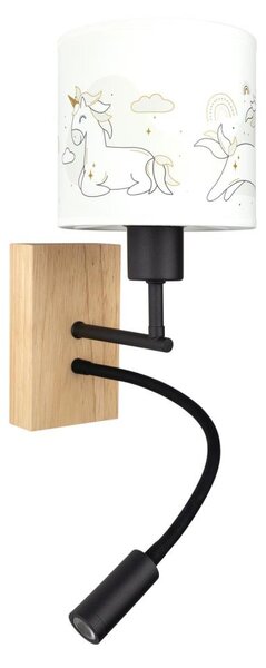Brilagi - Lampă LED flexibilă BOBO WOOD 1xE27/25W/230V + LED/3W stejar/negru/alb/buc