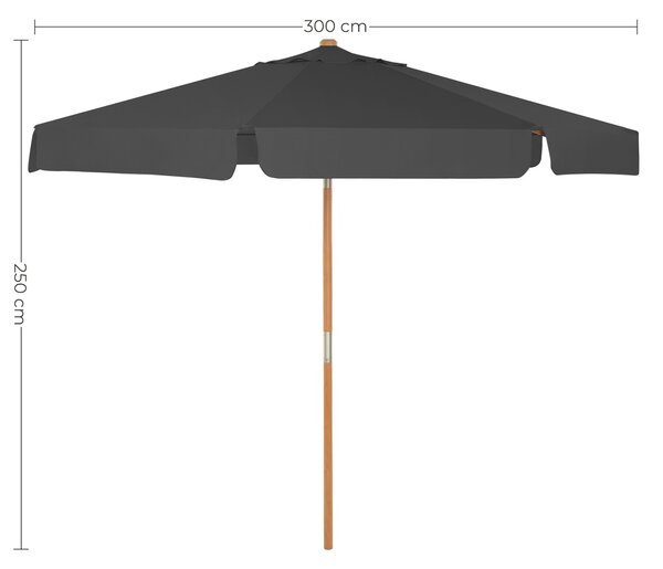 Umbrela de soare Songmics Gri 300x300x250 cm