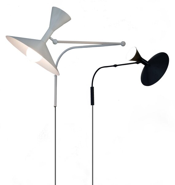 Nemo Mini Lampe de Marseille Aplică perete negru, Negru, Camera de zi / sufragerie, Metal