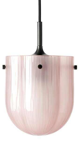 GUBI Gubi Lampă suspendată Seine, alamă antică, sticlă roz coral, reglabil, Bronz / Alamă Veche, Camera de zi / sufragerie, Sticlă, Design
