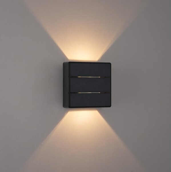 Immax 08520L - Aplica LED de perete pentru exterior LUXLINE, 6W, 230V, 3000K, IP54, negru