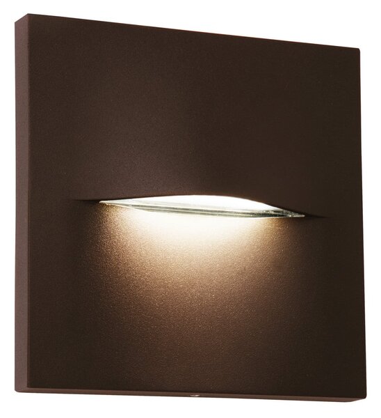 Viokef Aplică de exterior cu LED Vita, maro ruginiu, 14 x cm, Maro / Rugină, Aluminiu, Modern, Soclu de perete jos