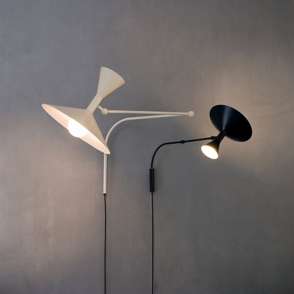 Nemo Mini Lampe de Marseille Aplică perete negru, Negru, Camera de zi / sufragerie, Metal