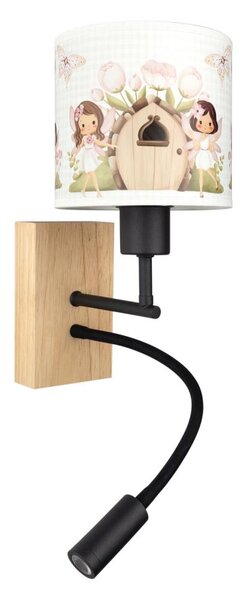 Brilagi- Lampă LED flexibilă BOBO WOOD 1xE27/25W/230V + LED/3W stejar/negru/alb/roz/zâne