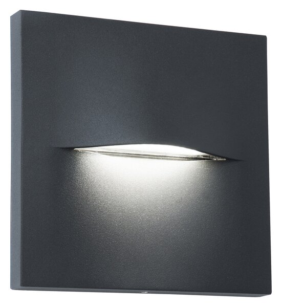 Viokef Aplică de exterior cu LED Vita, gri închis, 14 x cm, Gri, Aluminiu, Modern, Soclu de perete jos