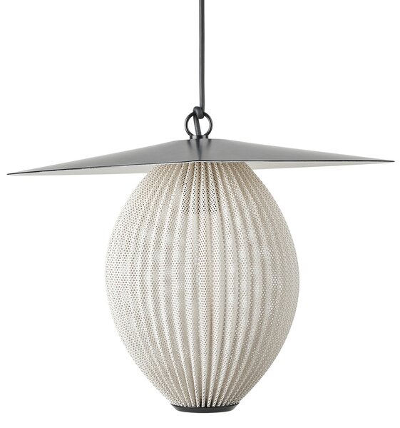 GUBI Lampa suspendată pentru exterior Gubi Satellite, 45x27 cm, negru/auriu muștar, Negru, Oțel inoxidabil, Design