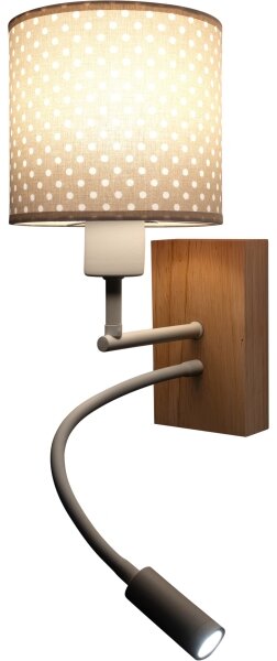 Brilagi - Lampă LED Flex BOBO WOOD 1xE27/25W/230V + LED/3W stejar/alb/bej/cu buline