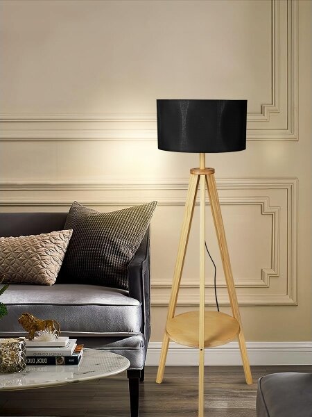 Lampă de podea 1xE27/40W/230V neagră