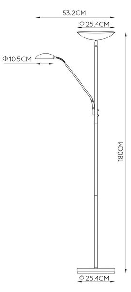 Lucide Lumină de plafon Zenith LED cu lampă lectură LED, negru, reglabil, Negru, Camera de zi / sufragerie, Metal, Modern, Lumină de lectură
