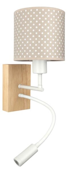 Brilagi - Lampă LED Flex BOBO WOOD 1xE27/25W/230V + LED/3W stejar/alb/bej/cu buline