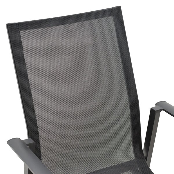 Scaun de gradina Dashiell metal negru textilena negru 71x58x94 cm