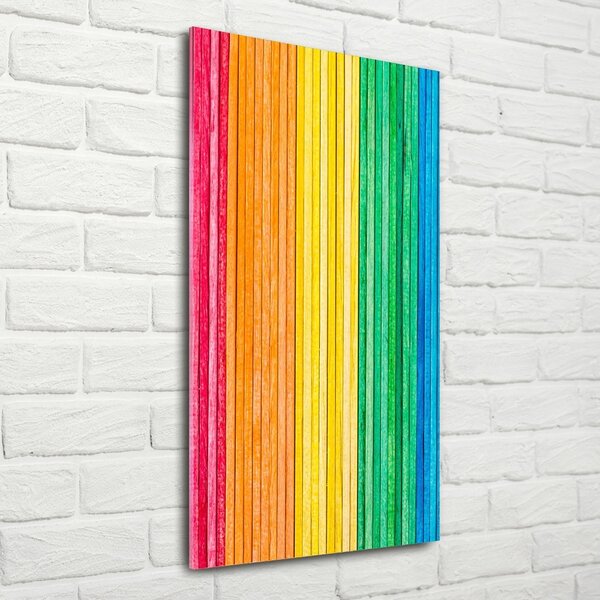 Tablou pe pe sticlă dungi colorate