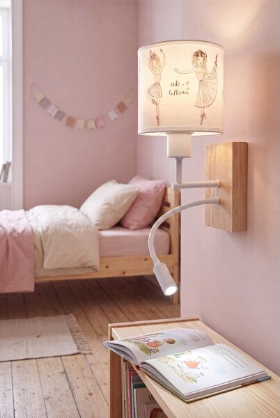 Brilagi - Lampă LED flexibilă BOBO WOOD 1xE27/25W/230V + LED/3W stejar/alb/roz/buc