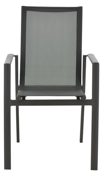 Scaun de gradina Dashiell metal negru textilena negru 71x58x94 cm