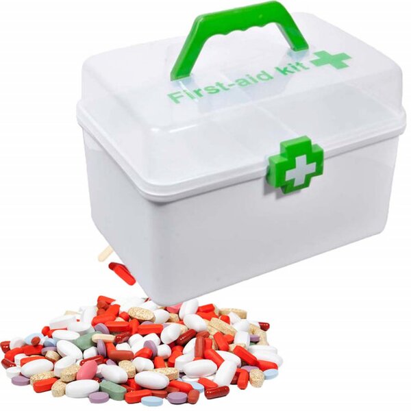 Cutie organizator depozitare si pastrare medicamente, 28 x 16 cm