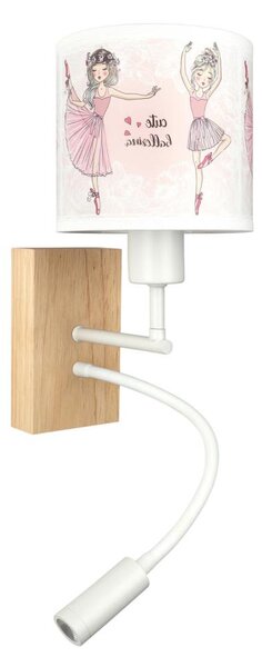 Brilagi - Lampă LED flexibilă BOBO WOOD 1xE27/25W/230V + LED/3W stejar/alb/roz/buc