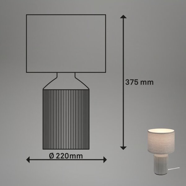Brilo - Lampă de masă INO 1xE14/10W/230V, gri