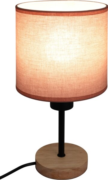 Brilagi - Lampă de masă BOBO WOOD 1xE27/25W/230V stejar/negru/roz