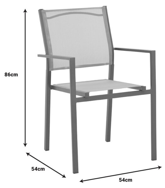 Set de 3 buc masa si scaune de gradina Watson Confidence A metal antracit 60x60x70 cm
