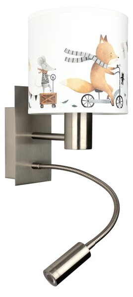 Brilagi - LED Flex. lampă BOBO 1xE27/25W/230V + LED/3W crom/alb/cu animale