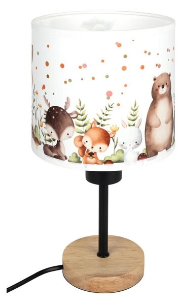 Brilagi - Lampă de masă BOBO WOOD 1xE27/25W/230V stejar/negru/alb/cu animale
