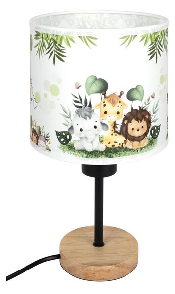 Brilagi - Lampă de masă BOBO WOOD 1xE27/25W/230V stejar/negru/alb/verde/junglă