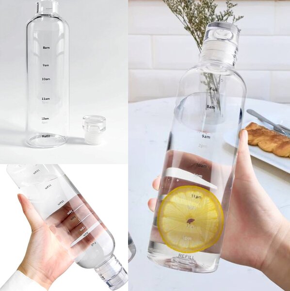 Sticla Pufo pentru apa sau lichide din material borosilicat, capac etans, 500 ml