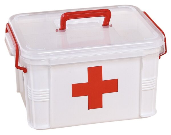 Cutie organizator depozitare si pastrare medicamente, Pufo Medicine, 22 x 17 cm