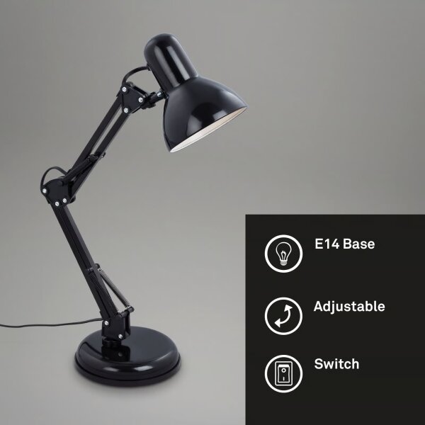Brilo - Lampă de masă PIXA 1xE14/25W/230V neagră