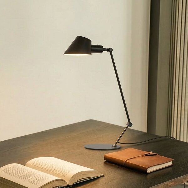 Lindby Lampă de masă Corali, negru, metal, înălțime 64 cm, Negru, Camera de zi / sufragerie, Metal, Modern