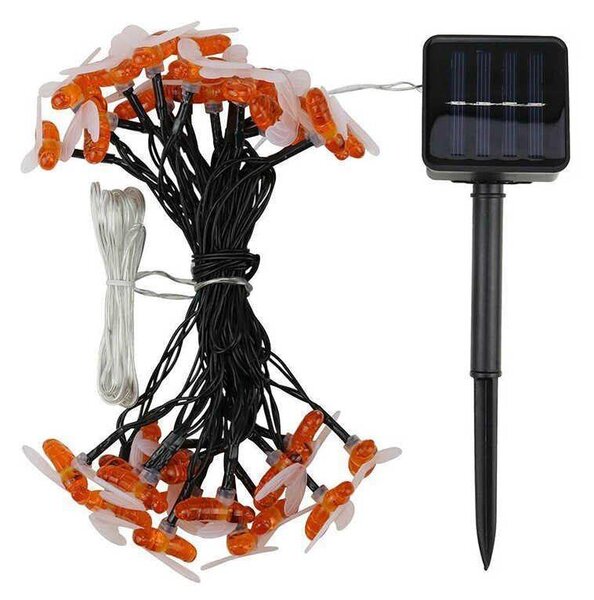 Instalatie solara cu 50 albinute LED, interior-exterior, senzor miscare