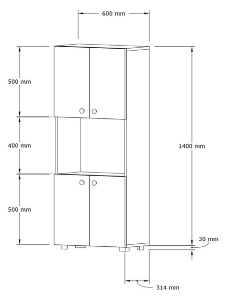 Dulap de bucătărie Manele (Nuc) . 1094039