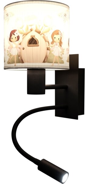 Brilagi - Lampă LED Flex. BOBO 1xE27/25W/230V + LED/3W neagră/albă/roz/zâne