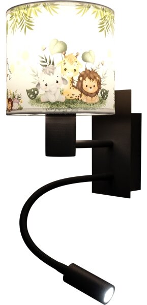 Brilagi - LED Flex. lampă BOBO 1xE27/25W/230V + LED/3W negru/alb/verde/junglă