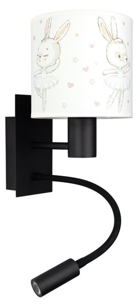 Brilagi - Lampă LED flexibilă BOBO 1xE27/25W/230V + LED/3W negru/alb/iepurași