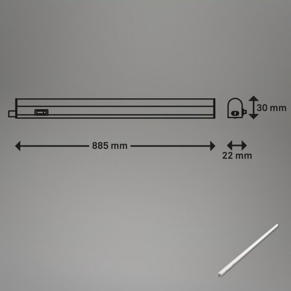 Brilo - Lampă LED sub dulap LED/10W/230V 4000K 87,3 cm