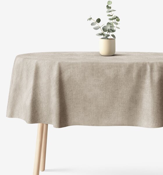 Goldea față de masă decorativă malaga - cafea natural - ovală 140 x 180 cm