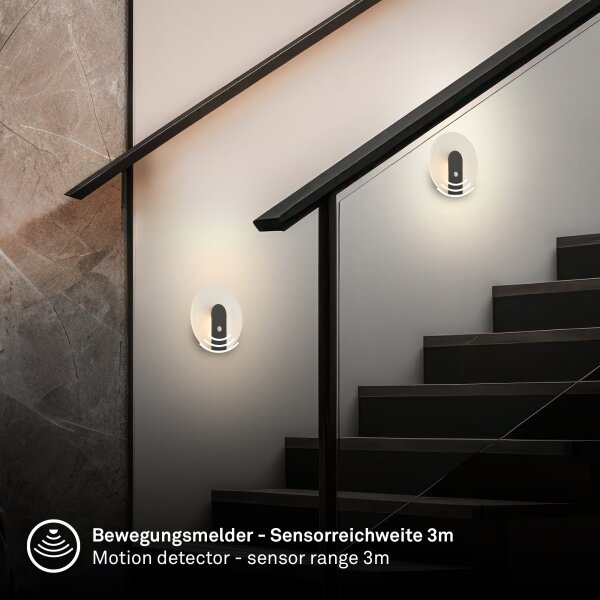 Briloner 3889015 - LED lampă de perete reîncărcabilă cu senzor TARO LED/2,5W/5V 1800 mAh neagră