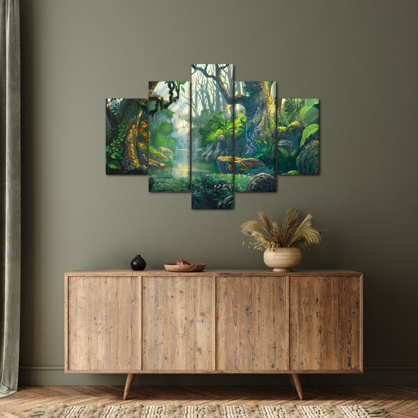 Tablou - Ilustrare pădure tropicală (150x105 cm)