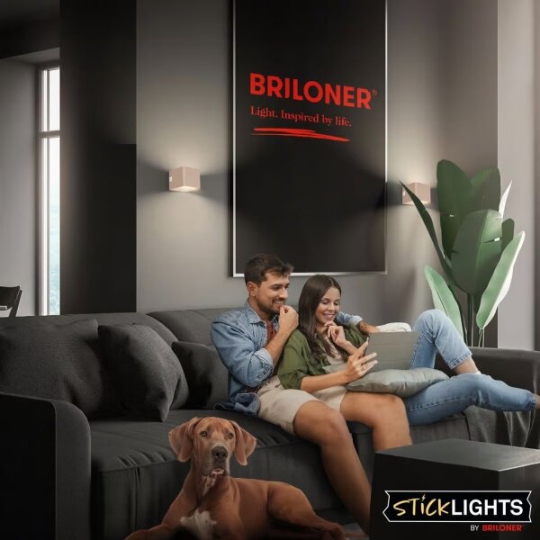 Briloner 3879011 - Lampă de perete LED reîncărcabilă cu senzor BORRA LED/1,5W/5V 3600 mAh bej