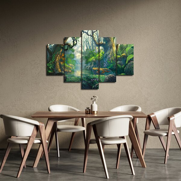 Tablou - Ilustrare pădure tropicală (150x105 cm)