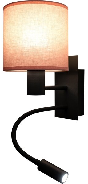 Brilagi - Lampă LED flexibilă BOBO 1xE27/25W/230V + LED/3W negru/roz