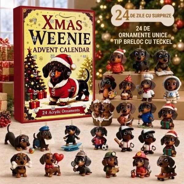 Dachsxmas™ Calendar De Advent Teckel De 24 De Zile