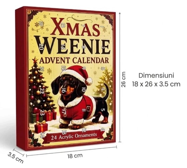 Dachsxmas™ Calendar De Advent Teckel De 24 De Zile