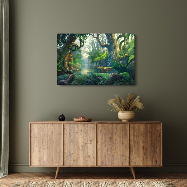 Tablou - Ilustrare pădure tropicală (90x60 cm)