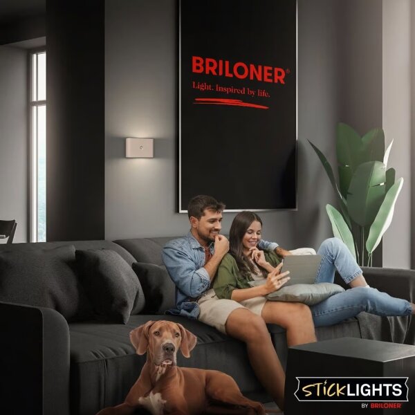 Briloner 3878011 - Aplică de perete LED reîncărcabilă cu senzor CHAT, LED/3W/5V, 2000 mAh, bej