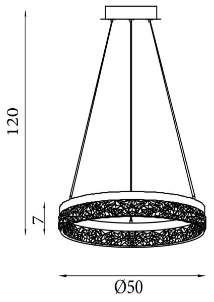 Searchlight 98700-50LT - Lampă suspendată LED reglabilă pe cablu MADELEJNE LED/25W/230V