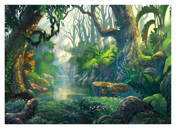 Tablou - Ilustrare pădure tropicală (70x50 cm)